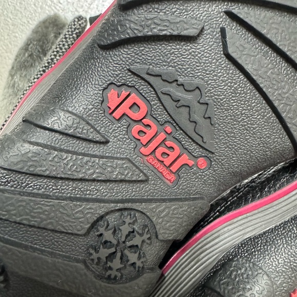 Pajar Canada Women 7-7.5 Alice Waterproof Winter Boots Black Tumbled Leather - Picture 7 of 14